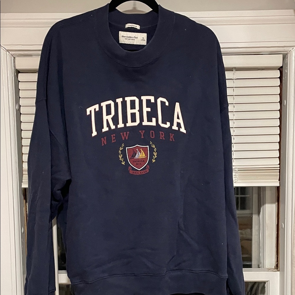 Abercrombie & Fitch Navy Crewneck Sweater